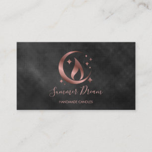Simple Modern Handmade Honey Candle  Business Card