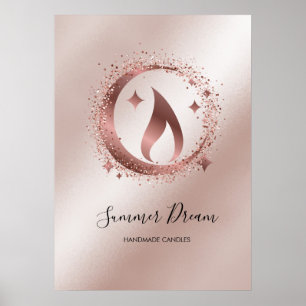 Simple Modern Handmade Honey Candle  Business Card Poster