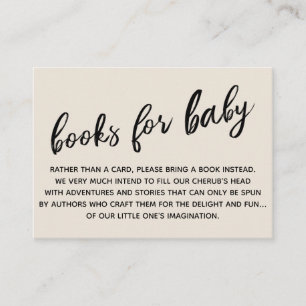Simple Modern Handwriting Book Request Cream Enclosure Card
