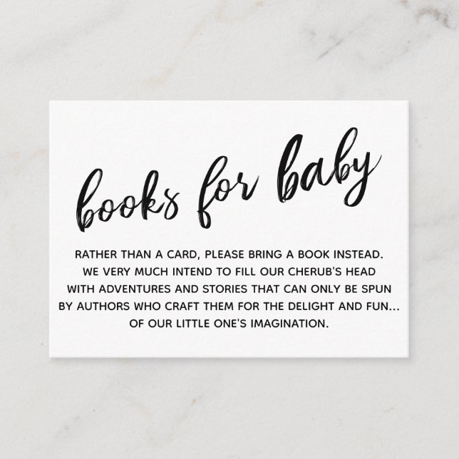 Simple Modern Handwriting Book Request Enclosure Card (Front)