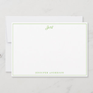 Simple Modern Handwritten Calligraphed Top Note Card