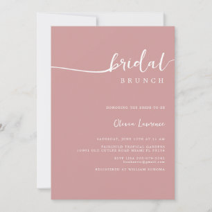Simple Modern Handwritten Script Bridal Brunch  Invitation