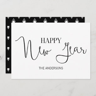 Simple Modern Happy New Year's Card