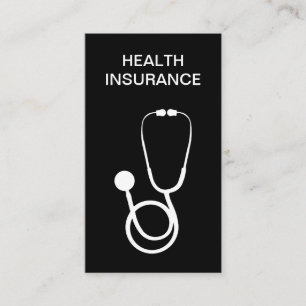 Simple Modern Health Insurance Business Card