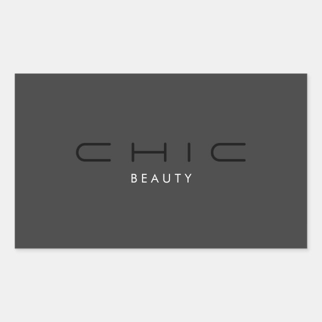 Simple Modern Hip Black Fashion and Beauty Rectangular Sticker (Front)