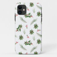 Simple Modern Holly Berry Christmas Pattern