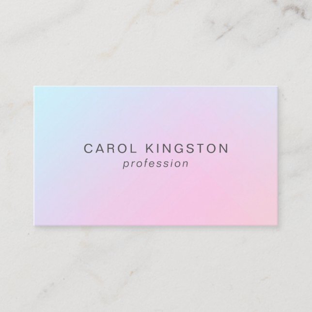 Simple Modern Holographic  Beauty Profession Business Card (Front)