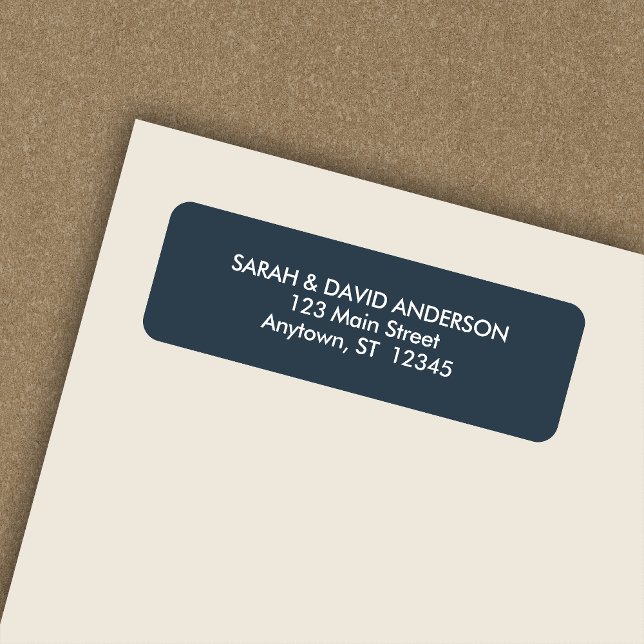 Simple Modern Indigo Blue Return Address Label (Creator Uploaded)