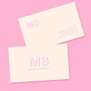 Simple Modern Initial Monogram Business Card