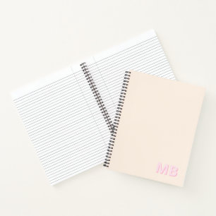 Simple Modern Initial Monogram Notebook