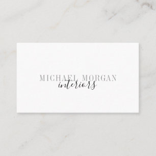 Simple Modern Interior Designer Script Business Card