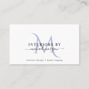 Simple Modern Interior Designer Script Business Card