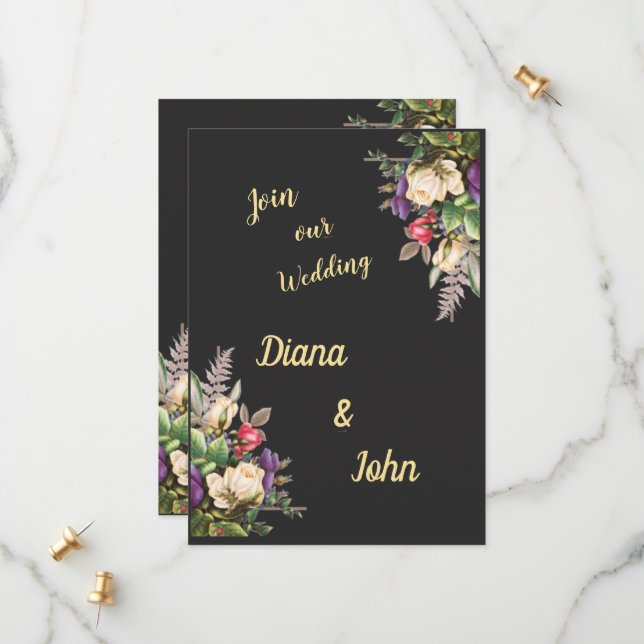 Simple modern invitation, simple, minimalist save the date (Front/Back In Situ)