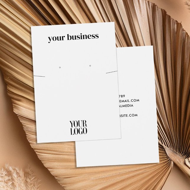 Simple Modern Jewellery Earring Display Card (Creator Uploaded)