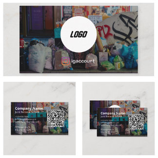 Simple Modern Junk Removal Business Card