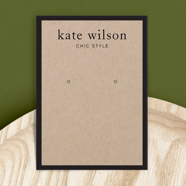Simple Modern Kraft Earring Display Card (Creator Uploaded)