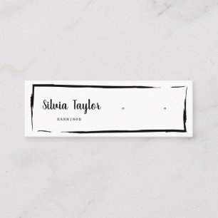 Simple Modern Kraft paper Earring Display Mini Bus Business Card