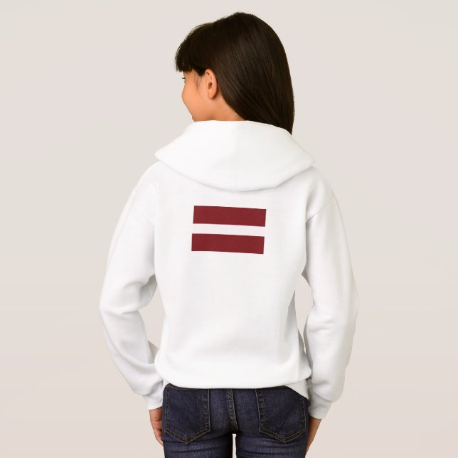 Simple Modern Latvia Flag Souvenir , Backside (Back Full)