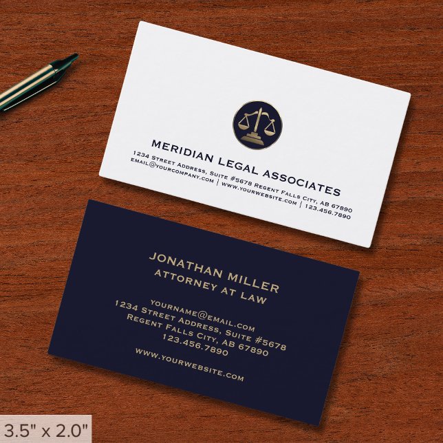 Simple Modern Legal Business Card (Creator Uploaded)