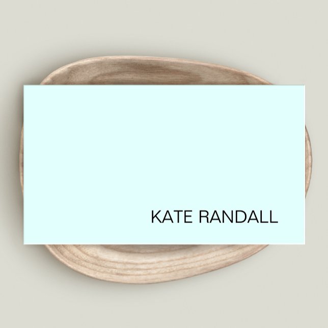 Simple Modern Light Aqua Blue Professional Business Card (Creator Uploaded)