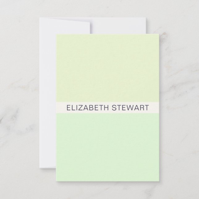 Simple Modern Light Green Professional Card (Front)