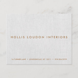 Simple Modern Light Grey Linen "look" Enclosure Card