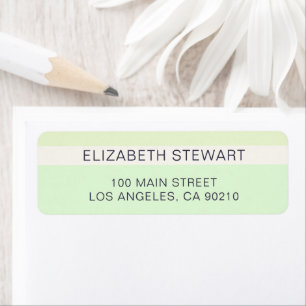 Simple Modern Light Spring Green Professional Return Address Label