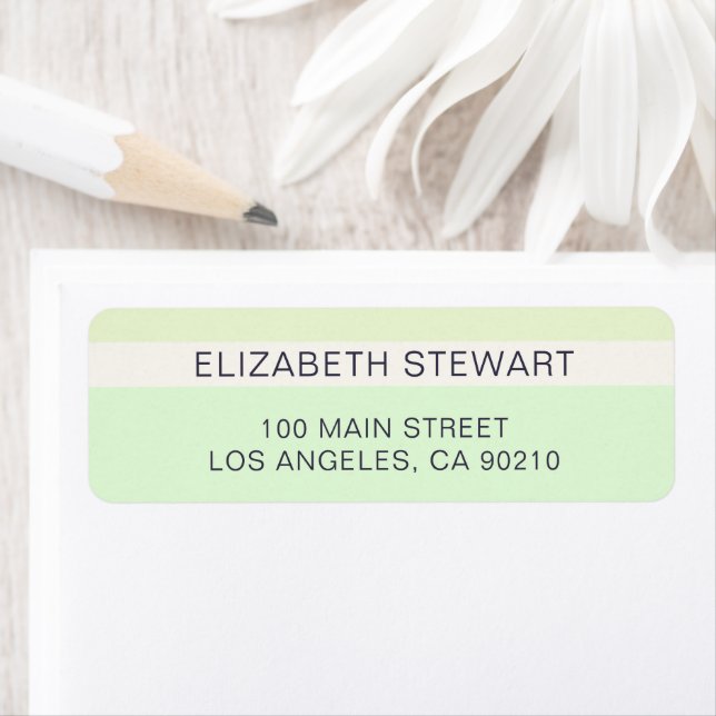Simple Modern Light Spring Green Professional Return Address Label (Insitu)