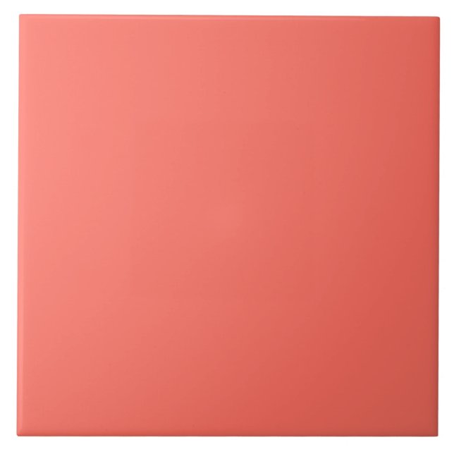 Simple Modern Living Coral Ceramic Tile (Front)