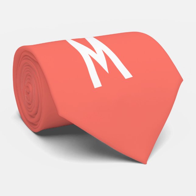 Simple Modern Living Coral Tie (Rolled)