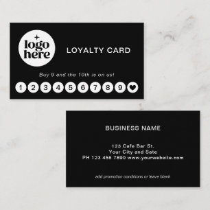 Simple Modern Logo Business Loyalty Card