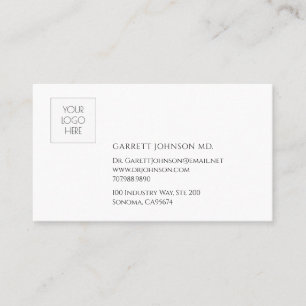 Simple Modern Logo Minimalist Doctor Physician Business Card