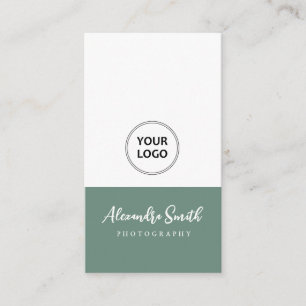 simple modern logo photographer Business Card