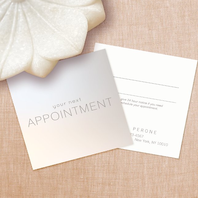 Simple Modern Luminous Appointment Reminder Card (Creator Uploaded)
