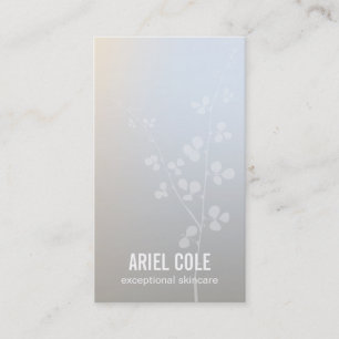 Simple Modern Luminous Grey Tree Branch Business Card