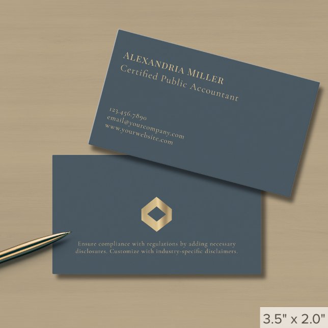 Simple Modern Luxury Gold Logo Business Card (Creator Uploaded)