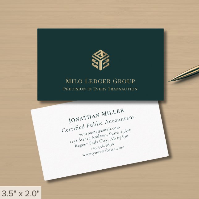 Simple Modern Luxury Logo Business Card (Creator Uploaded)