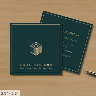 Simple Modern Luxury Square Business Card