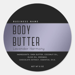 Simple modern luxury typography black  classic rou classic round sticker