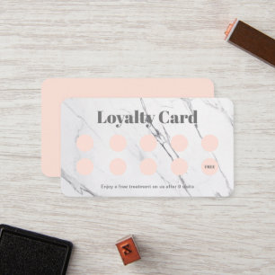 Simple Modern Marble Make up artist Loyalty Card