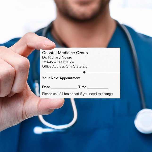 Simple Modern Medical Appointment Card Combination (Creator Uploaded)