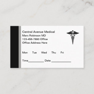 Simple Modern Medical Office Appointment Cards