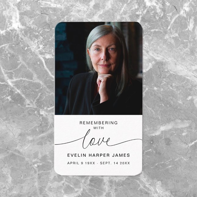 Simple & Modern Memorial Prayer Photo Business Card (Creator Uploaded)