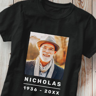 Simple Modern Memorial Remembrance Custom Photo T-Shirt