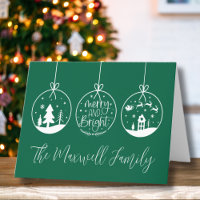 Simple Modern Merry And Bright Christmas