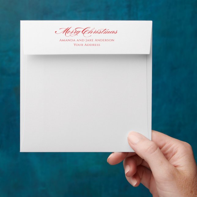 Simple Modern Merry Christmas  Envelope (Hand)