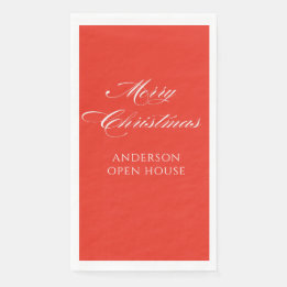 Simple Modern Merry Christmas Napkin