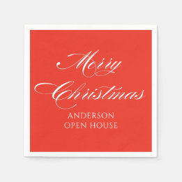 Simple Modern Merry Christmas Napkin