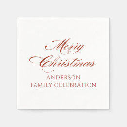 Simple Modern Merry Christmas Napkin