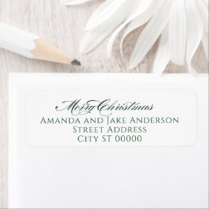 Simple Modern Merry Christmas Return Address Label